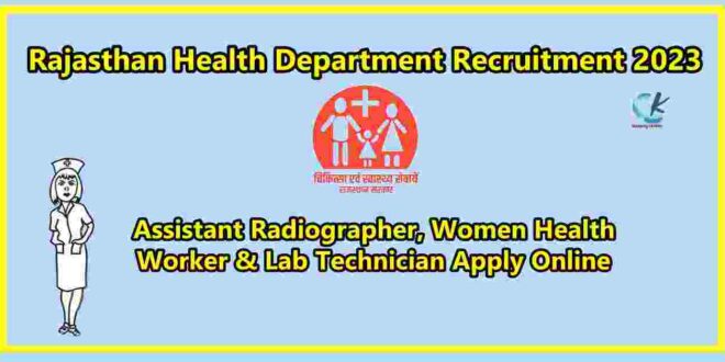 Rajasthan Health Department Recruitment 2023